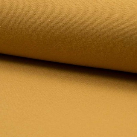 Coupon 3m Tissu Bord Cote Uni Ocre  