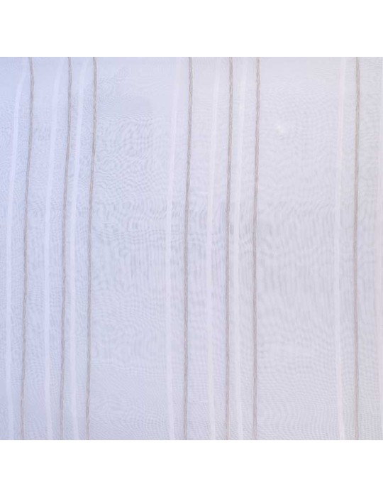 Voilage blanc 100 % polyester hauteur 300 cm