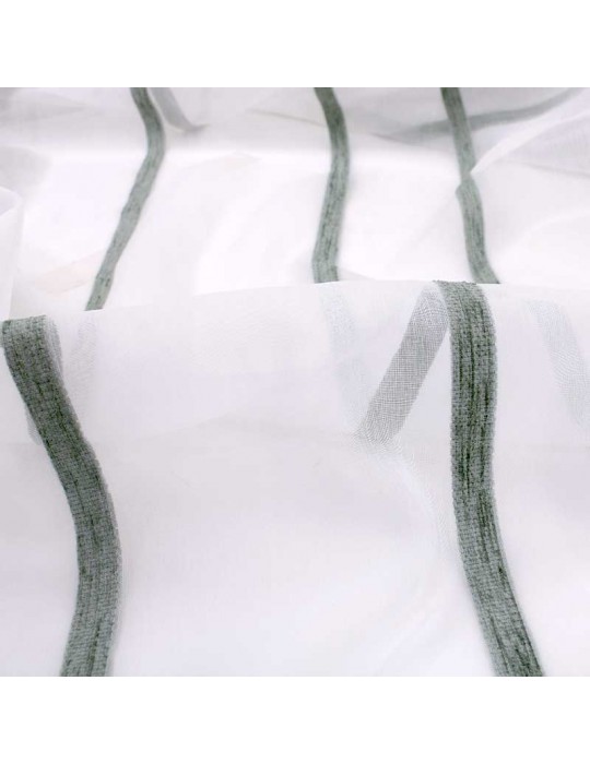Voilage blanc 100 % polyester hauteur 300 cm