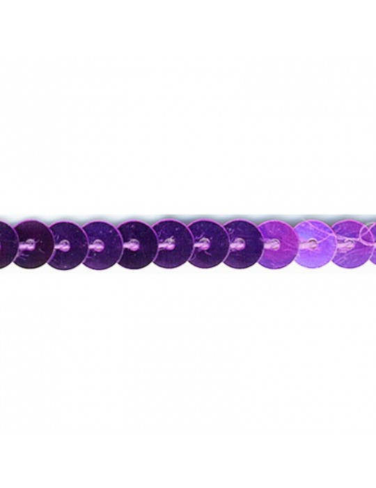 Ruban de paillettes 6 mm violet