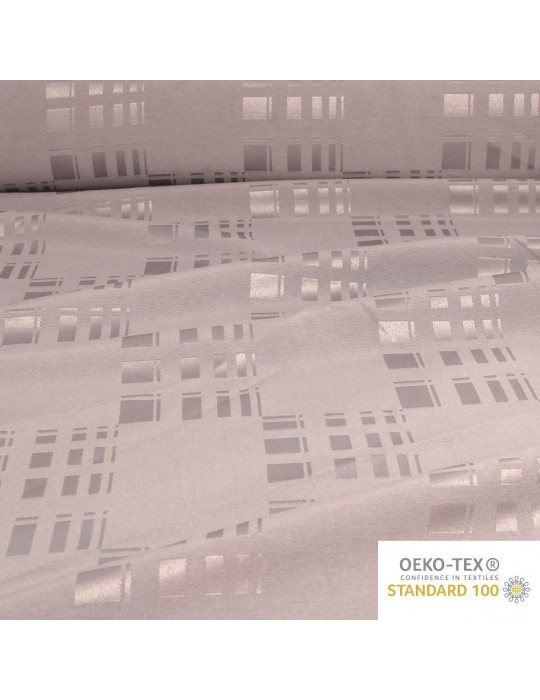 Tissu damassé pour nappe oeko-tex gris