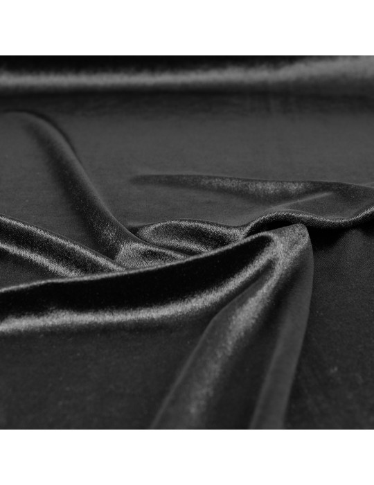 Tissu habillement velours uni noir