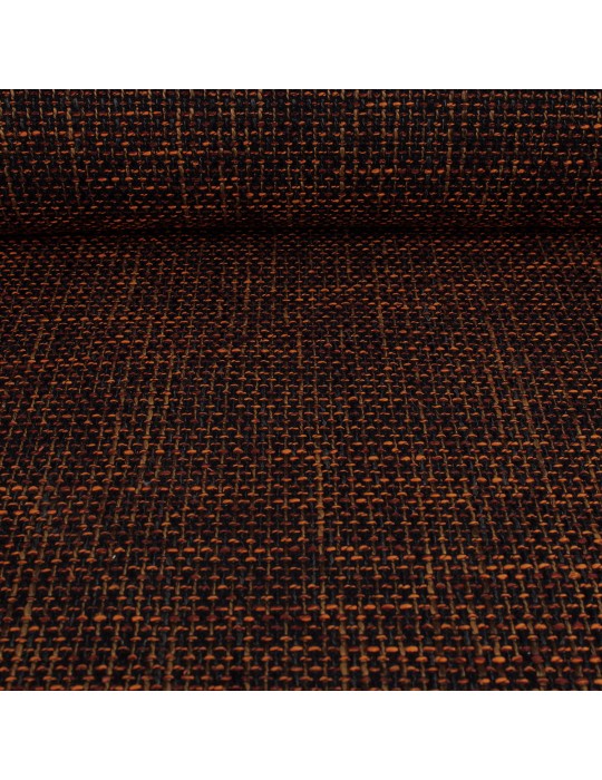 Tissu reps orange/noir 100 % polyester