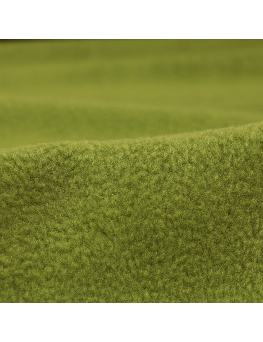 Tissu polaire anti feutrage uni 100 % polyester vert