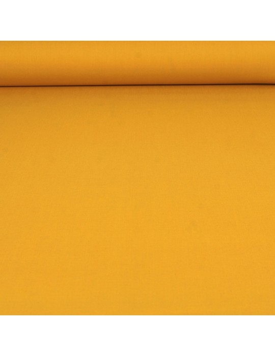 Tissu popeline 100 % coton uni jaune