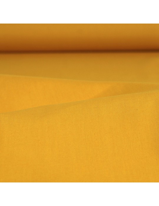 Tissu popeline 100 % coton uni jaune