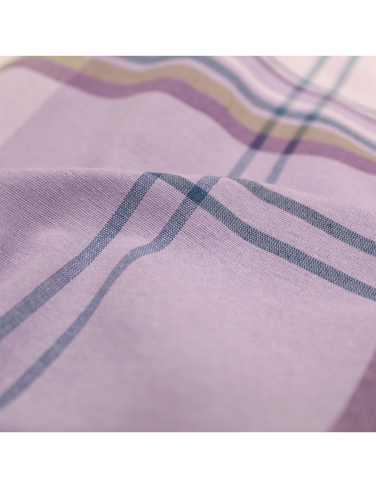 Coupon tissu ameublement quadrillage violet 150 x 280 cm