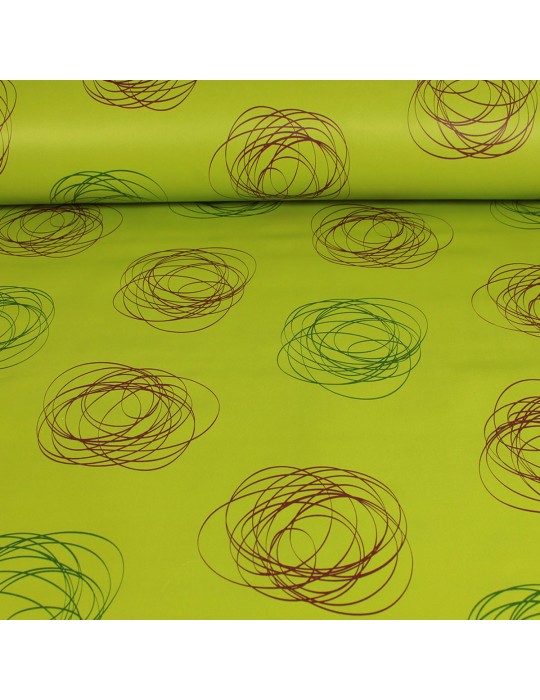Protège table imprimé antitaches 140 cm vert