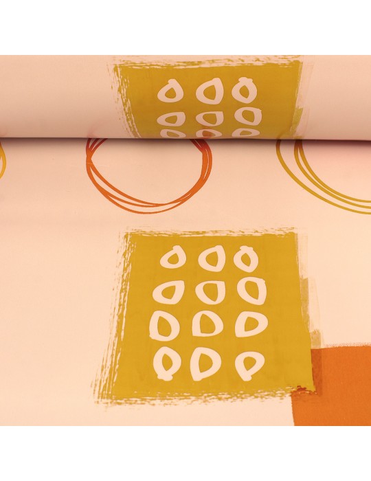 Protège table imprimé antitaches 140 cm orange
