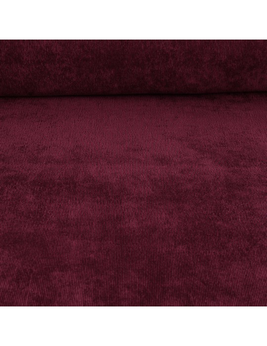 Coupon tissu velours côtes fines 300 x 145 cm  rouge