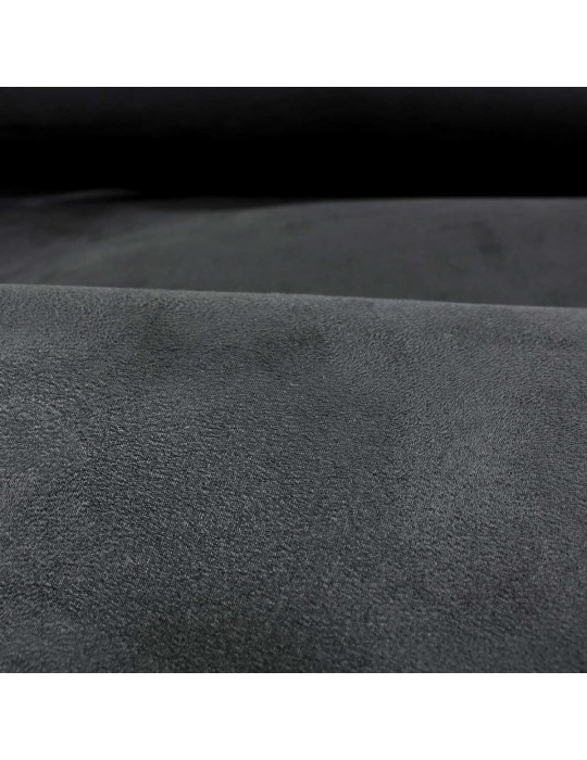 Tissu suédine occultant et thermique gris