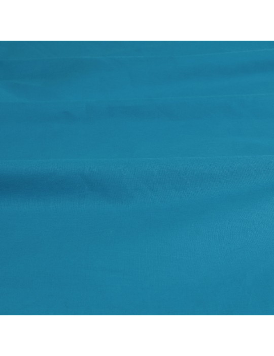 Coupon habillement bleu turquoise 100 % coton 300 x 140 cm
