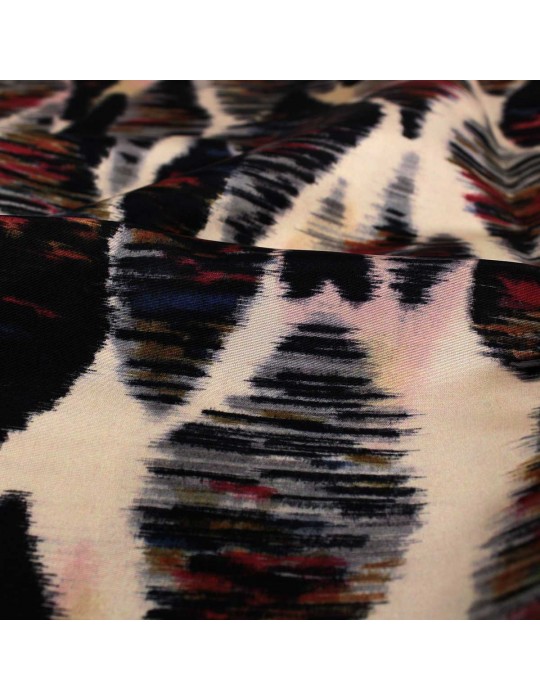 Coupon habillement polyester abstrait 300 x 150 cm rouge