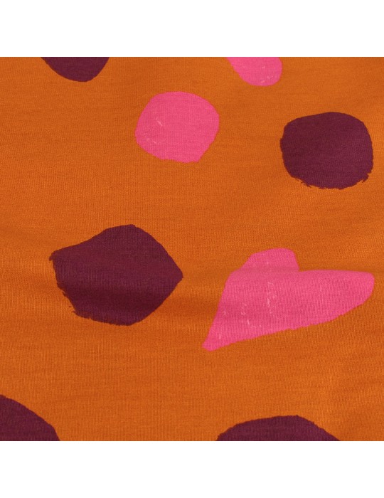 Coupon habillement 100 % coton 300 x 145 cm cœurs violet/rose