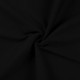 Coupon 3m Tissu Bord Cote Uni Noir