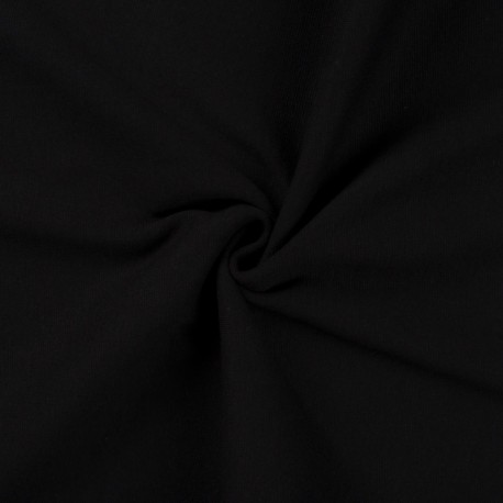 Coupon 3m Tissu Bord Cote Uni Noir