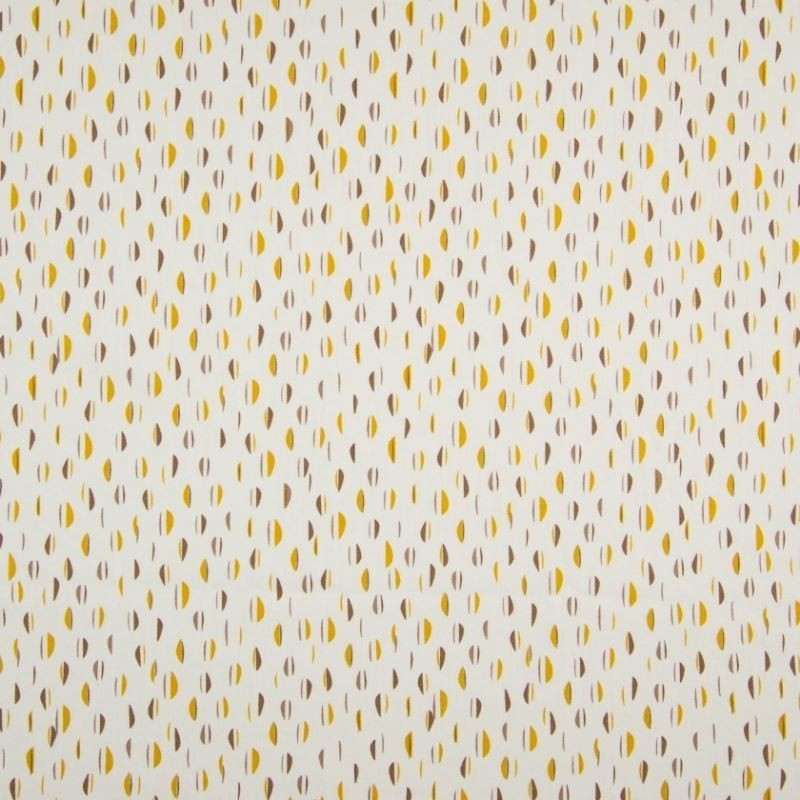 Coupon 3m Tissu Coton Imprimé Bio Haricot Ocre 