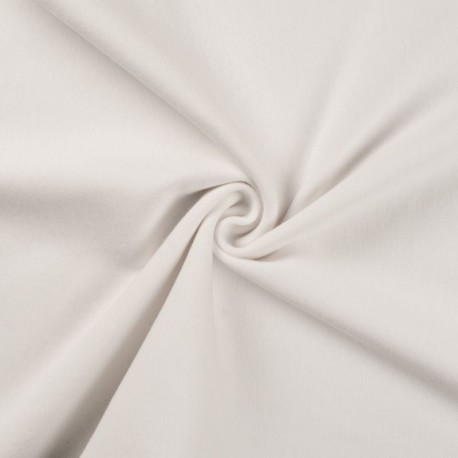 Coupon 3m Tissu Bord Cote Uni Blanc