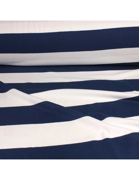 Tissu d'habillement bandes blanches et bleues