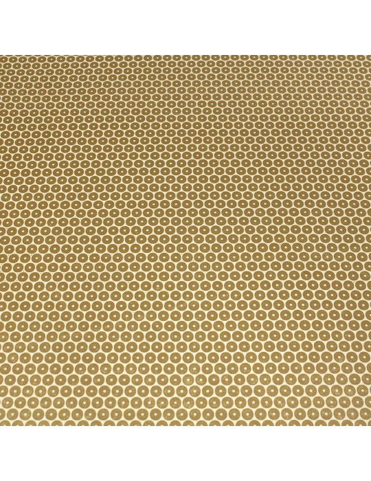 Coupon skaï disque or 50 x 70 cm doré