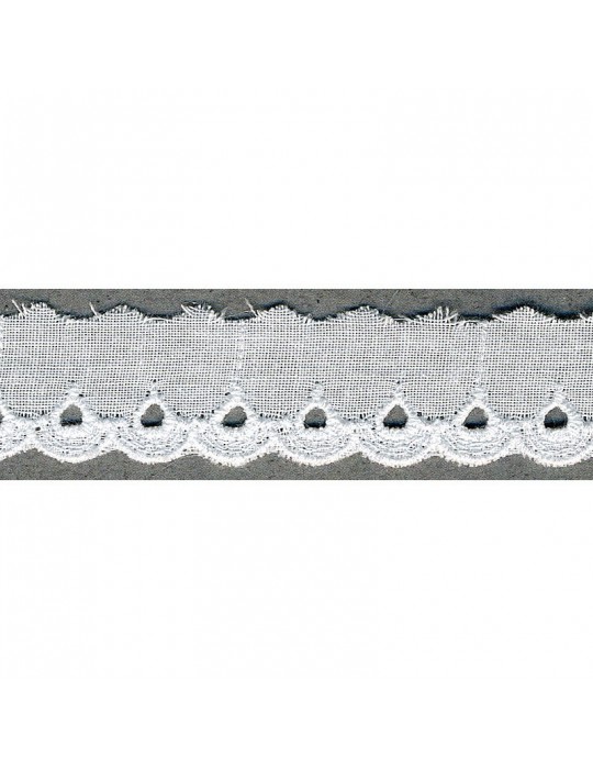 Broderie anglaise 20 mm blanc