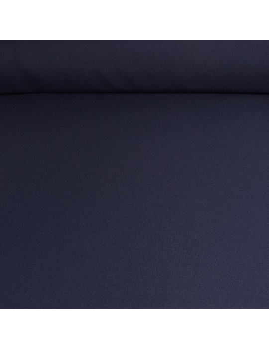 Toile unie marine polyester 155 cm bleu