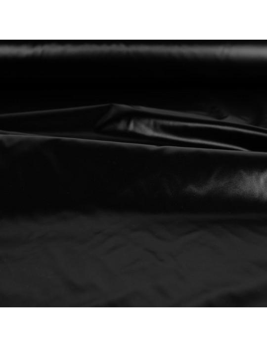 Toile unie noir imperméable polyester 150 cm