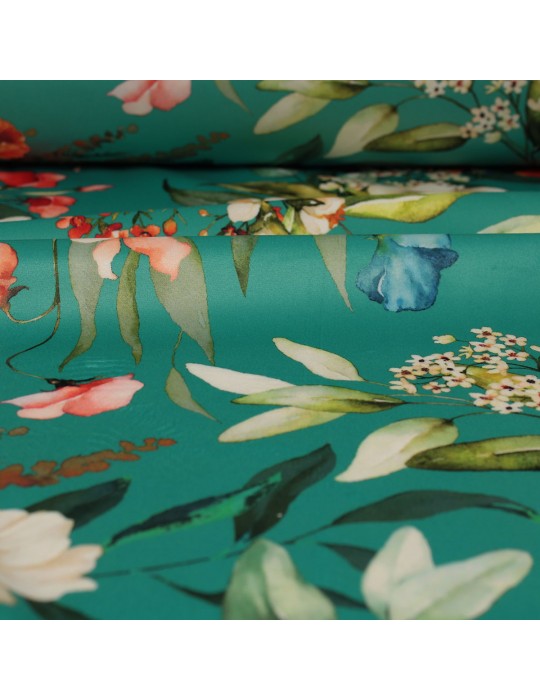 Tissu habillement 100 % coton motif floral