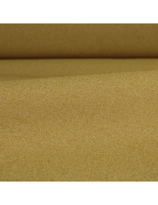 Toile d'ameublement ocre/blanc polyester 145 cm jaune