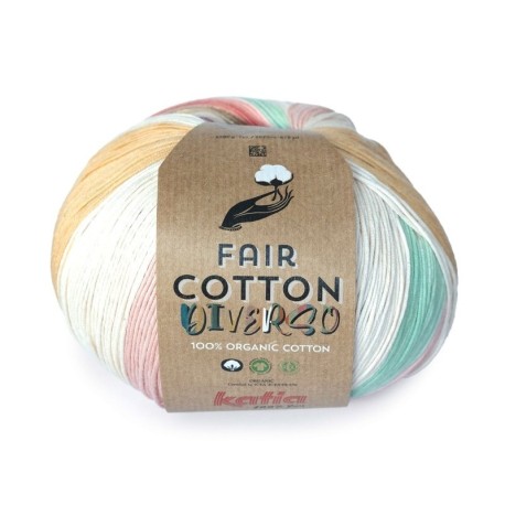 Pelote Katia Fair Cotton Diverso 200gr Coton Bio Gots