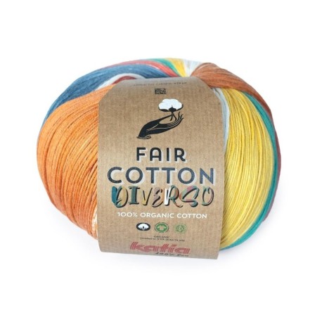 Pelote Katia Fair Cotton Diverso 200gr Coton Bio Gots