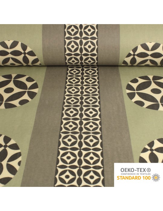 Tissu coton enduit PVC oeko-tex 140 cm gris