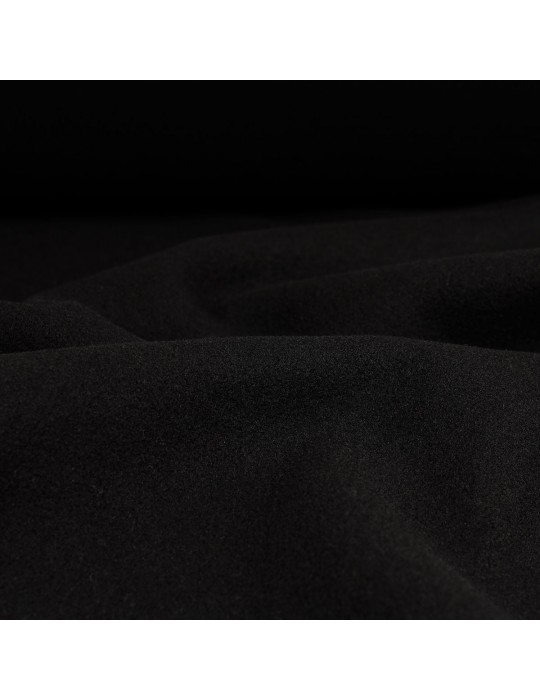 Tissu caban uni noir 140 cm