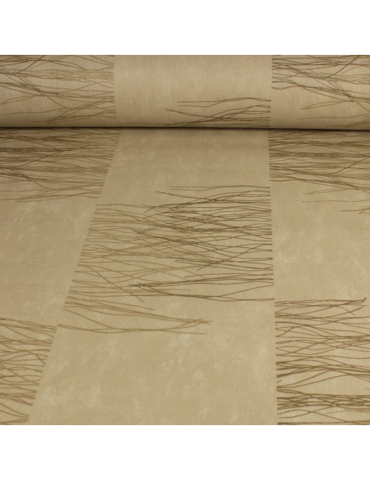 Tissu coton enduit acrylique antitache 140 cm beige