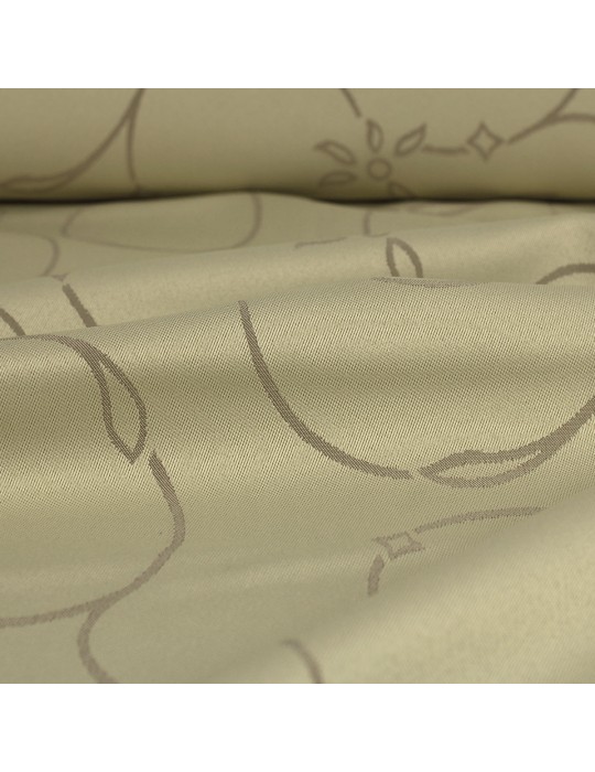 Tissu nappe polyester/coton anti-taches 160 cm beige