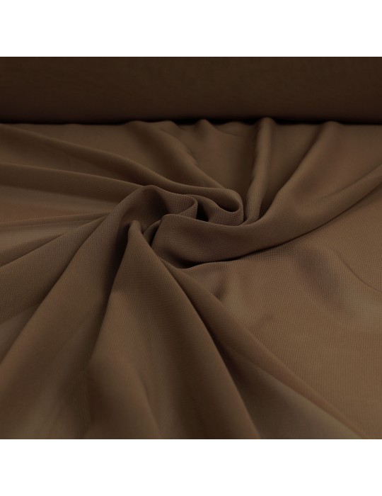 Tissu mousseline marron 100 % polyester 145 cm
