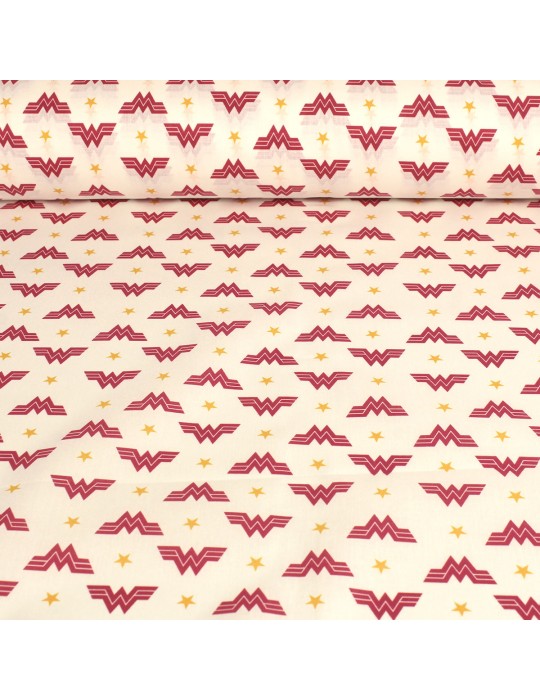 Tissu coton imprimé séries tv/films rouge