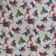Coupon 3m Tissu Popeline Marvelmania Imprimé Gris 