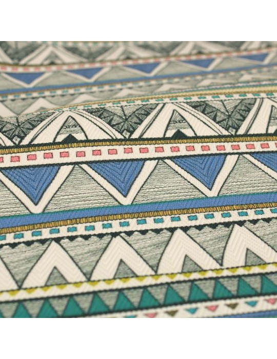 Coupon skaï imprimé motifs aztèques 50 x 68 cm multicolore