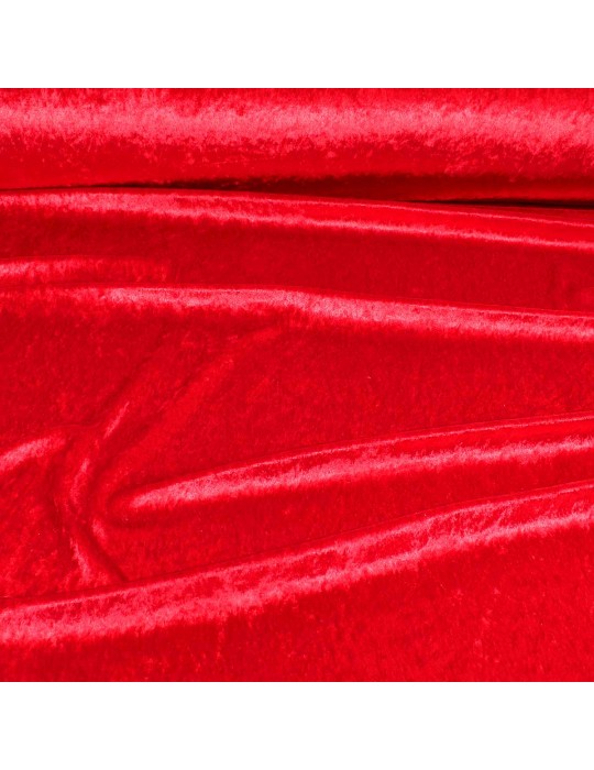 Panne de velours uni rouge