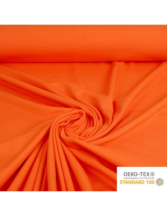 Tissu jersey uni oeko-tex orange