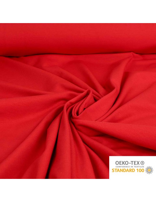 Tissu jersey uni oeko-tex rouge