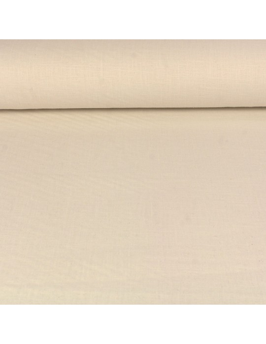 Tissu lin uni 135 cm blanc