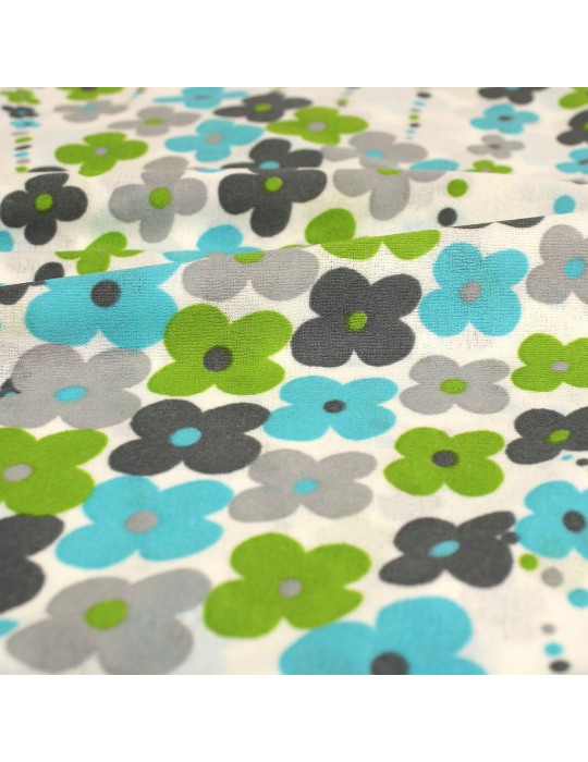 Coupon jersey imprimé fleurs polyester 300 x 140 cm multicolore