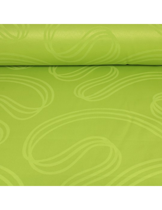 Tissu damassé 100 % polyester antitaches 160 cm vert