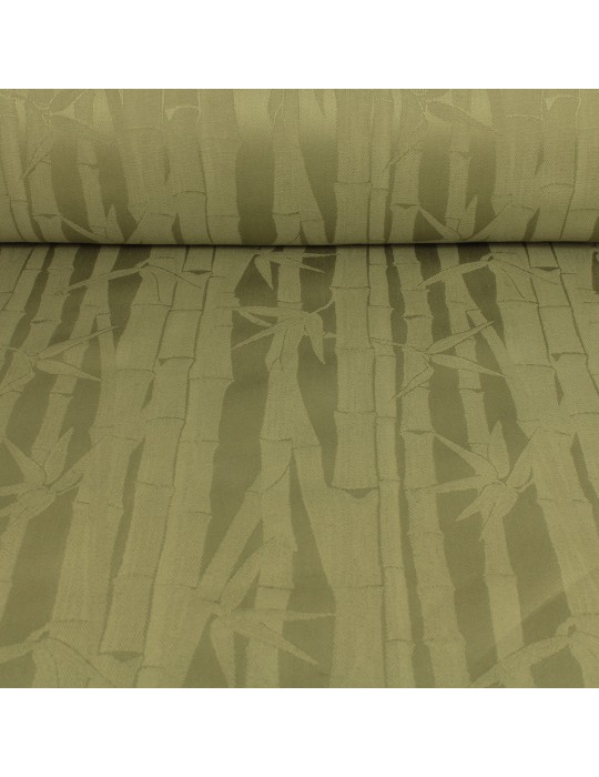 Tissu jacquard bambou 100 % coton vert