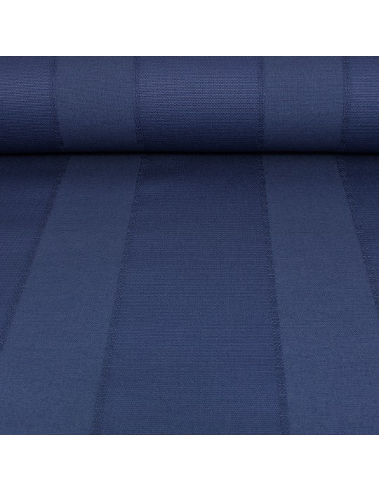 Tissu jacquard bleu 100 % coton