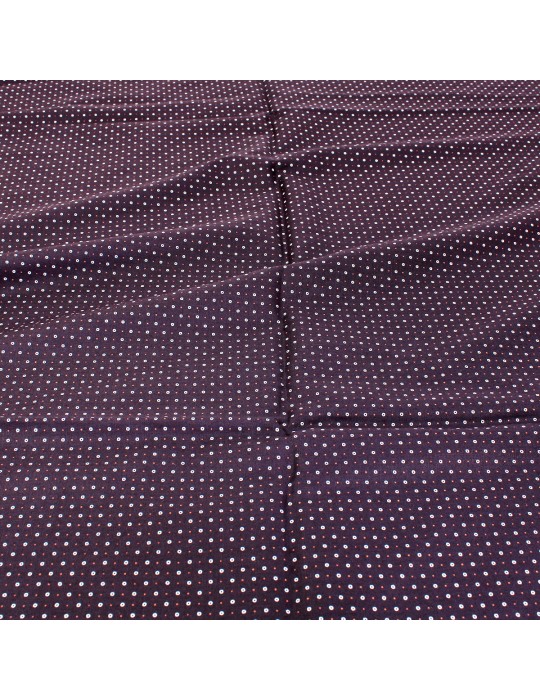 Coupon habillement coton 150 x 150 cm point/cercle violet