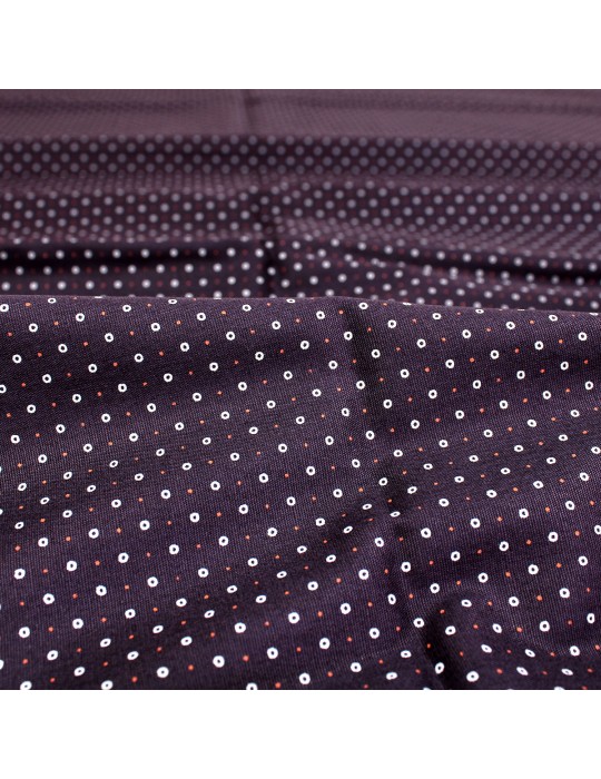 Coupon habillement coton 150 x 150 cm point/cercle violet