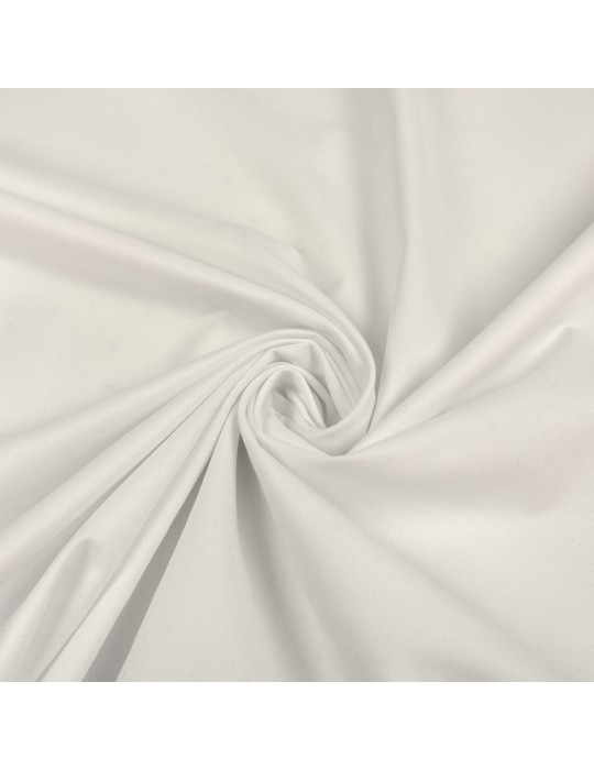 Tissu habillement coton/élasthanne uni blanc